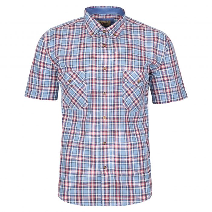 KOSZULA MĘSKA W KRATKĘ BAWEŁNIANA A'LA LNIANA 3XL 45/46 FS204KR