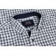 BAWEŁNIANA LNIANA KOSZULA MĘSKA W KRATKĘ KRÓTKI RĘKAW 3XL 45/46 KS43KR