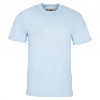 T-SHIRT BŁĘKITNY JAŚNIEJSZY KOSZULKA 100% BAWEŁNY ROZ.L H88
