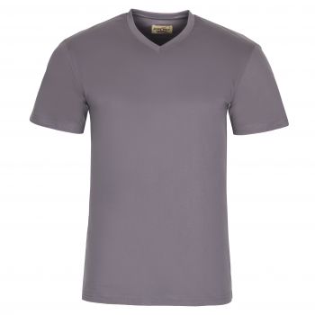 T-SHIRT MĘSKI W SEREK STALOWY BRĄZ BAWEŁNA XXL H94
