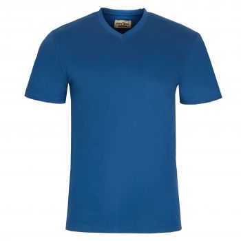 T-SHIRT MĘSKI W SEREK NIEBIESKI CIEMNY BAWEŁNA ROZ.L H96