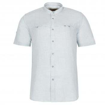 LNIANA KOSZULA MĘSKA MIĘTOWA STÓJKA BAWEŁNA KRÓTKI RĘKAW 3XL 45/46