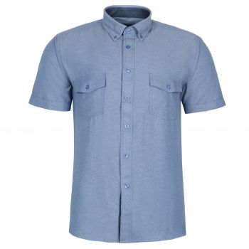 JEANSOWA JASNA KOSZULA MĘSKA A'LA JEANS DWIE KIESZENIE KR. RĘKAW XL 42/43