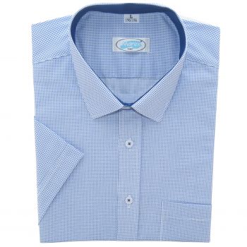 KOSZULA MĘSKA NIEBIESKA WE WZORKI REGULAR XXL 45/46 176-182 MX226KR