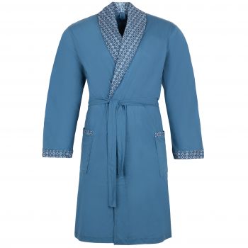 DUŻY SZLAFROK MĘSKI CIENKI BAWEŁNA JEANSOWY 4XL A141