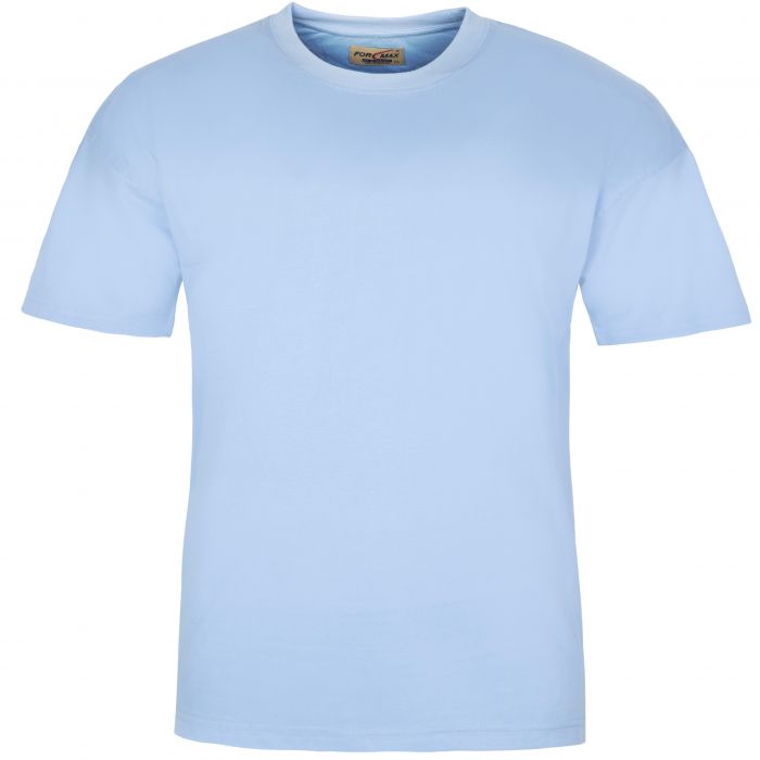 DUŻY T-SHIRT BŁĘKITNY JAŚNIEJSZY KOSZULKA 100% BAWEŁNY 5XL H107