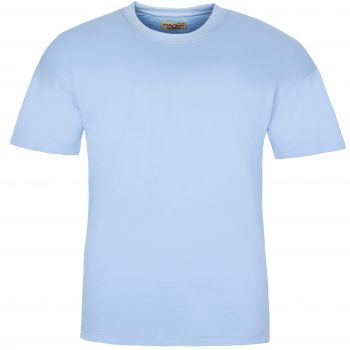 DUŻY T-SHIRT BŁĘKITNY JAŚNIEJSZY KOSZULKA 100% BAWEŁNY 6XL H107