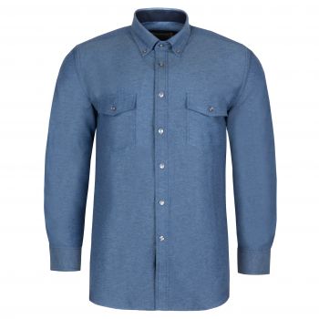 JEANSOWA KOSZULA MĘSKA A'LA JEANS DWIE KIESZENIE DŁUGI RĘKAW ROZ.L 41/42