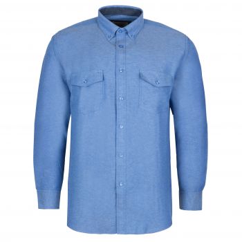 NIEBIESKA KOSZULA MĘSKA A'LA JEANS DWIE KIESZENIE DŁUGI RĘKAW XL 42/43