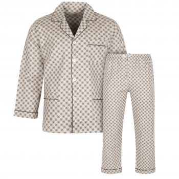 DUŻA PIŻAMA MĘSKA FLANELOWA ROZPINANA 4XL E90
