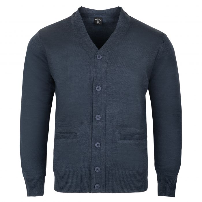 ROZPINANY SWETER MĘSKI WEŁNIANY JEANSOWY NA GUZIKI XXL SW877