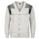 ROZPINANY SWETER MĘSKI JASNY SZARY NA GUZIKI XL SW846