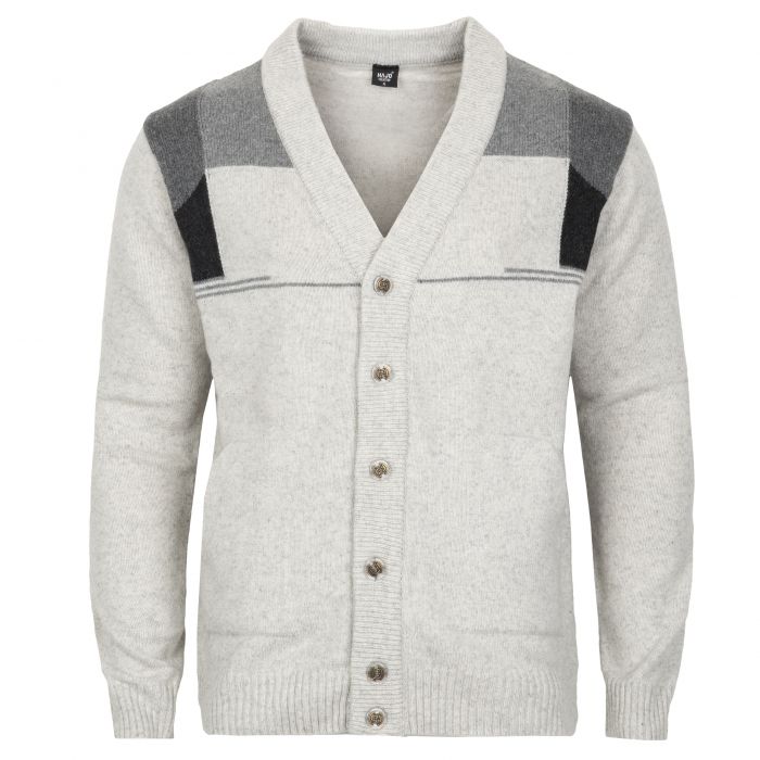 ROZPINANY SWETER MĘSKI JASNY SZARY NA GUZIKI XL SW846