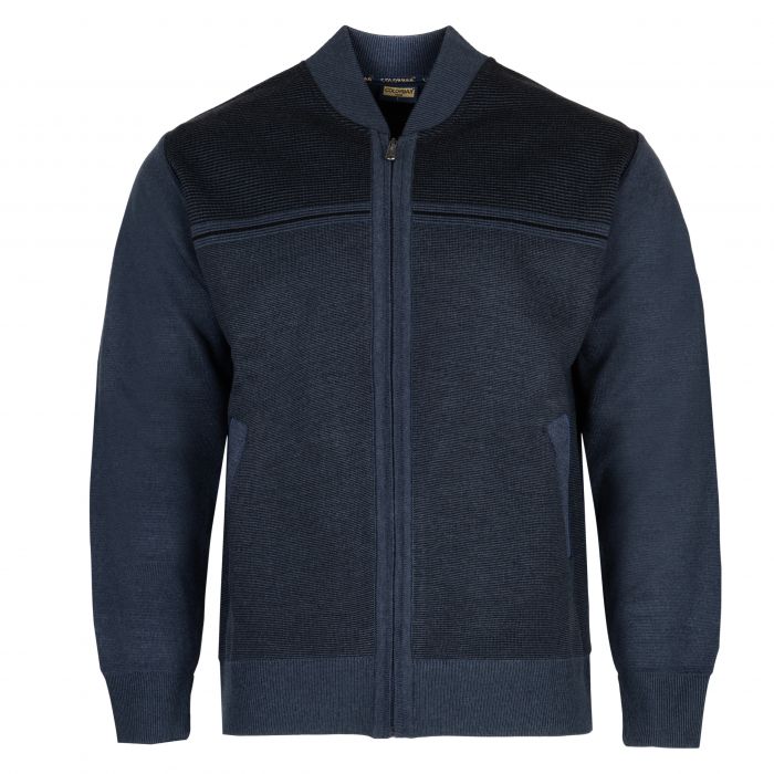 SWETER MĘSKI JEANSOWY NA SUWAK STÓJKA ROZ.M SW687