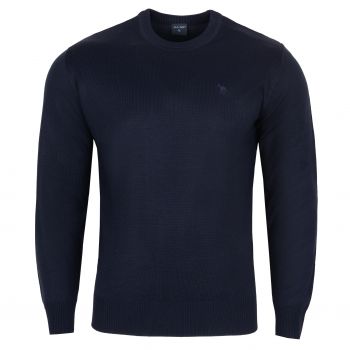 SWETER MĘSKI POD SZYJĘ GRANATOWY GŁADKI XL SW761