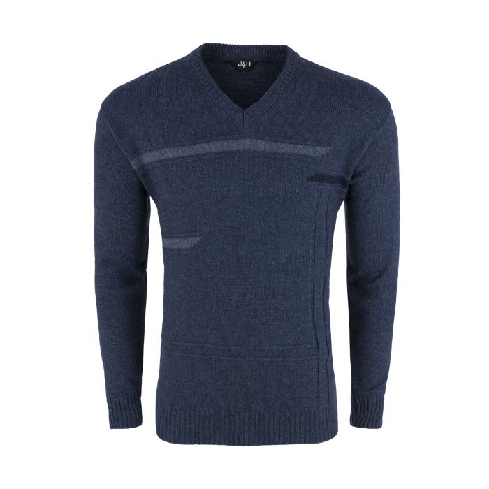 SWETER MĘSKI JEANSOWY SZETLAND WZOREK XL SW172
