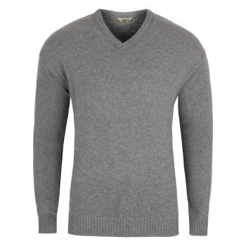 SWETER MĘSKI STALOWY JEDNOKOLOROWY W SEREK SZETLAND ROZ.M SW525