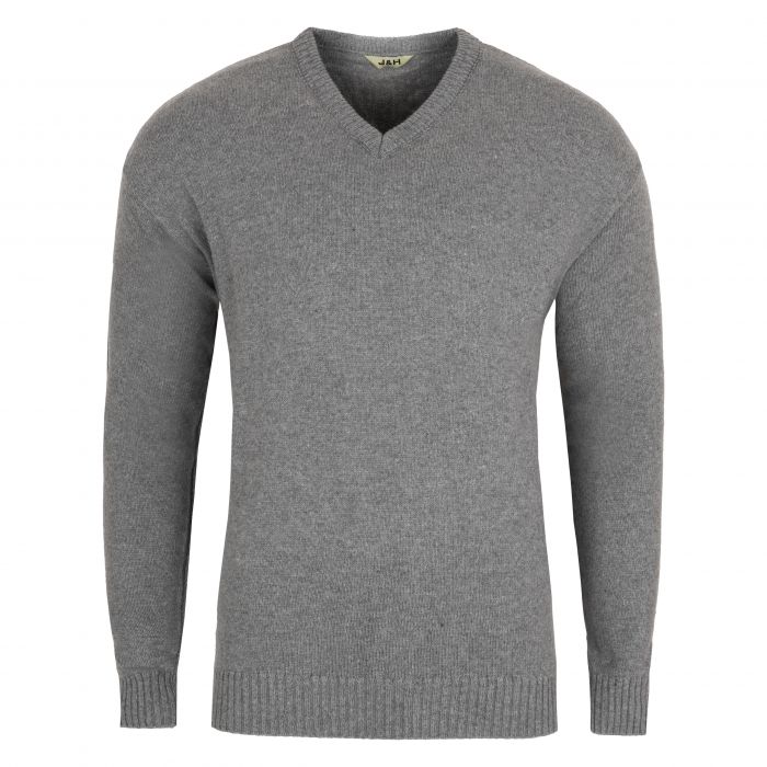 SWETER MĘSKI STALOWY JEDNOKOLOROWY W SEREK SZETLAND ROZ.L SW525
