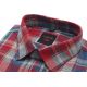 FLANELOWA KOSZULA MĘSKA W CZERWONĄ KRATKĘ REGULAR 2 KIESZENIE XL 43/44