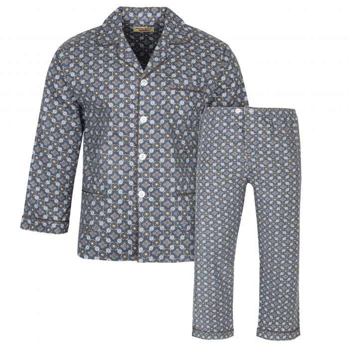 PIŻAMA MĘSKA FLANELOWA ROZPINANA BAWEŁNA XL E104