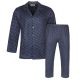 PIŻAMA MĘSKA ROZPINANA RAYON GRANATOWA WE WZORKI 3XL FR6