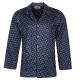PIŻAMA MĘSKA ROZPINANA RAYON GRANATOWA WE WZORKI 3XL FR6