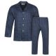 PIŻAMA MĘSKA ROZPINANA RAYON GRANATOWA WE WZORKI 3XL FR7