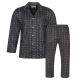 PIŻAMA MĘSKA ROZPINANA RAYON CZARNA WE WZORKI 3XL FR9