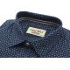 GRANATOWA KOSZULA MĘSKA WE WZORY 100% BAWEŁNY REGULAR ROZ.L 41/42 FW162