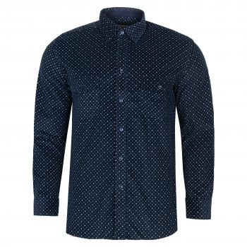 SZTRUKSOWA GRANATOWA KOSZULA MĘSKA WE WZORY 3XL 45/46 SF17