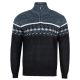 SWETER MĘSKI CIEPŁY NA POLARZE NIEBIESKI CZARNY WE WZORY XL SW735