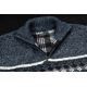 SWETER MĘSKI CIEPŁY NA POLARZE NIEBIESKI CZARNY WE WZORY XL SW735