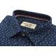 DUŻA GRANATOWA KOSZULA MĘSKA WE WZORY 100% BAWEŁNY 6XL 50/51 FW161