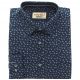DUŻA GRANATOWA KOSZULA MĘSKA WE WZORY 100% BAWEŁNY 5XL 49/50 FW163