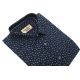 DUŻA GRANATOWA KOSZULA MĘSKA WE WZORY 100% BAWEŁNY 5XL 49/50 FW163