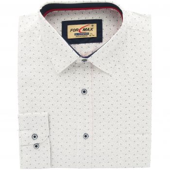 DUŻA BIAŁA KOSZULA MĘSKA WE WZORY 100% BAWEŁNY 4XL 47/48 FW165