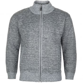 DUŻY SWETER MĘSKI CIEPŁY NA POLARZE SZARY NA SUWAK KIESZENIE 5XL SW726
