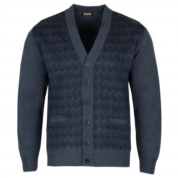ROZPINANY SWETER MĘSKI NA GUZIKI JEANSOWY WEŁNIANY KIESZENIE XL SW716