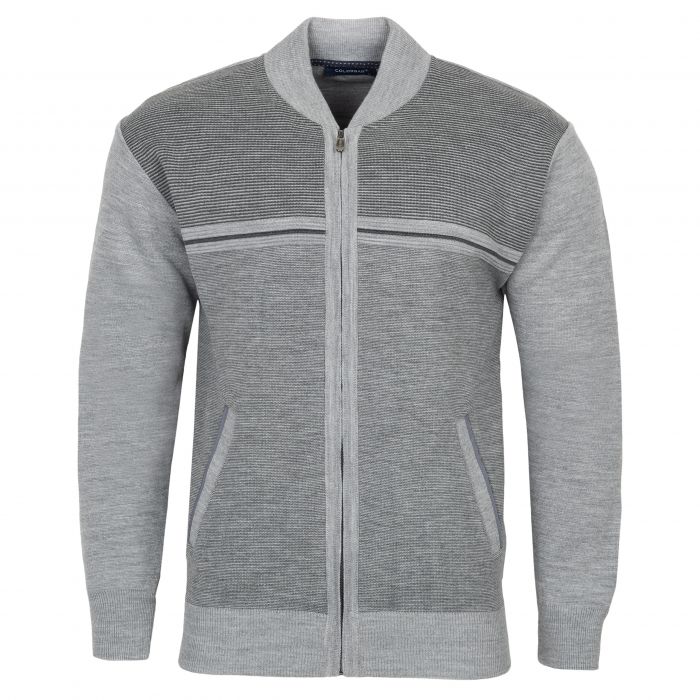 SWETER MĘSKI ROZSUWANY SZARY NA SUWAK STÓJKA ROZ.L SW916