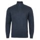 SWETER MĘSKI WEŁNIANY JEANS ROZSUWANY PÓŁ SUWAK TŁOCZONY WZÓR ROZ.L SW920