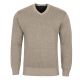 SWETER MĘSKI BEŻOWY WEŁNIANY W SEREK GŁADKI ROZ.L SW922