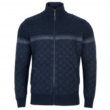 SWETER MĘSKI WEŁNIANY NA SUWAK GRANATOWY ROZSUWANY ROZPINANY ROZ.L SW957