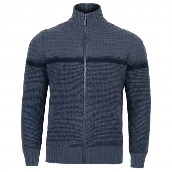 SWETER MĘSKI WEŁNIANY NA SUWAK JEANSOWY ROZSUWANY ROZPINANY XL SW958
