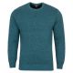 SWETER MĘSKI ZIELONY MORSKI WEŁNIANY GŁADKI POD SZYJĘ OKRĄGŁY XL SW925