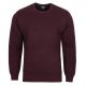 SWETER MĘSKI BORDOWY WEŁNIANY GŁADKI POD SZYJĘ OKRĄGŁY XXL SW926
