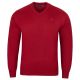 DUŻY SWETER MĘSKI W SEREK CZERWONY GŁADKI WEŁNIANY CIENKI 3XL SW16