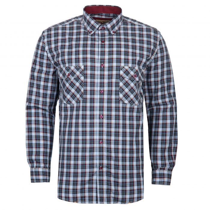 DUŻA KOSZULA FORMAX MĘSKA BAWEŁNIANA W KRATKĘ NIEBIESKĄ 6XL 50/51 FS236