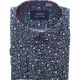 DUŻA KOSZULA MĘSKA CZARNA W KWIATY RAYON JEDWABNA 5XL 49/50 KW117