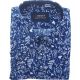 DUŻA KOSZULA MĘSKA NIEBIESKA W KWIATY RAYON JEDWABNA 5XL 49/50 KW115