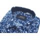DUŻA KOSZULA MĘSKA NIEBIESKA W KWIATY RAYON JEDWABNA 5XL 49/50 KW115